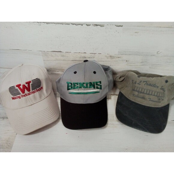 Man Set Of Three Variety Hat Bundle Welding Industry /Bekins /Trailer Sales - Picture 5 of 13